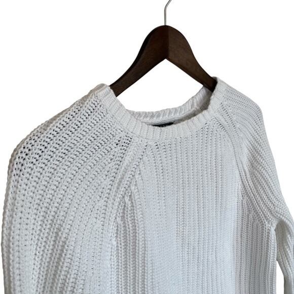 Lauren Ralph Lauren White Crewneck Pullover Sweater - Large - Picture 2 of 4